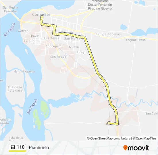 110 Bus Line Map