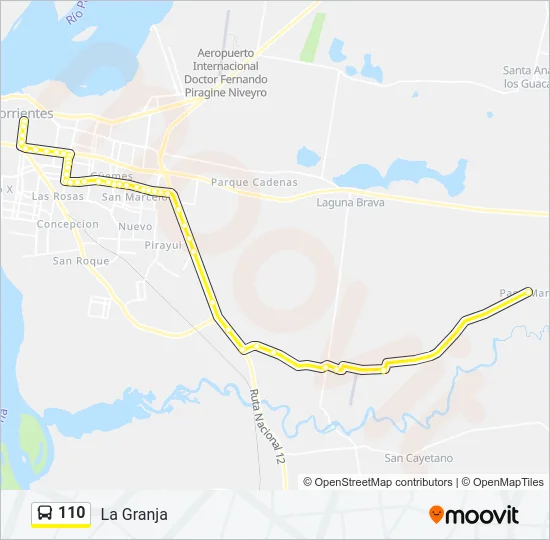110 Bus Line Map