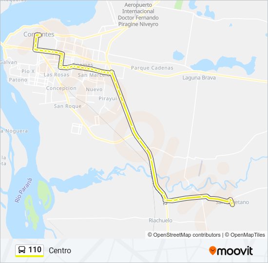 110 bus Line Map