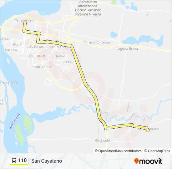 110 Bus Line Map