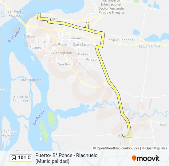 101 C Bus Line Map
