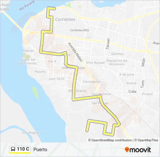 110 C Bus Line Map