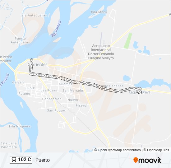 Ruta 102 c horarios paradas y mapas Puerto Actualizado