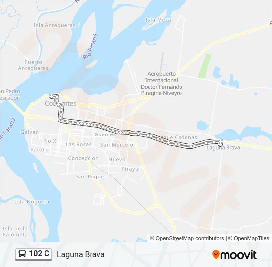 102 C Bus Line Map