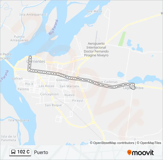 102 C Bus Line Map