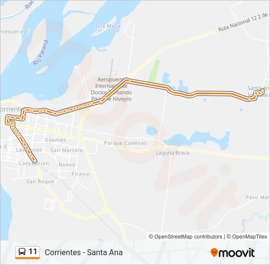 11 Bus Line Map