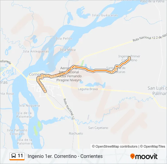 11 Bus Line Map