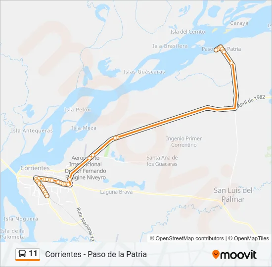 11 Bus Line Map