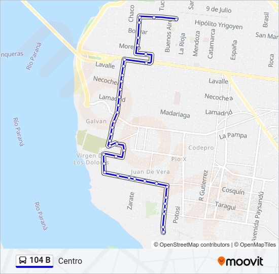 Ruta 104 B: Horarios, Paradas Y Mapas - Centro (Actualizado)