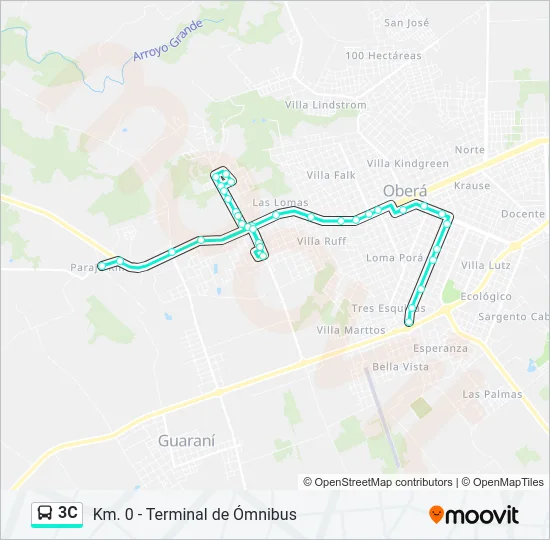 3C Bus Line Map