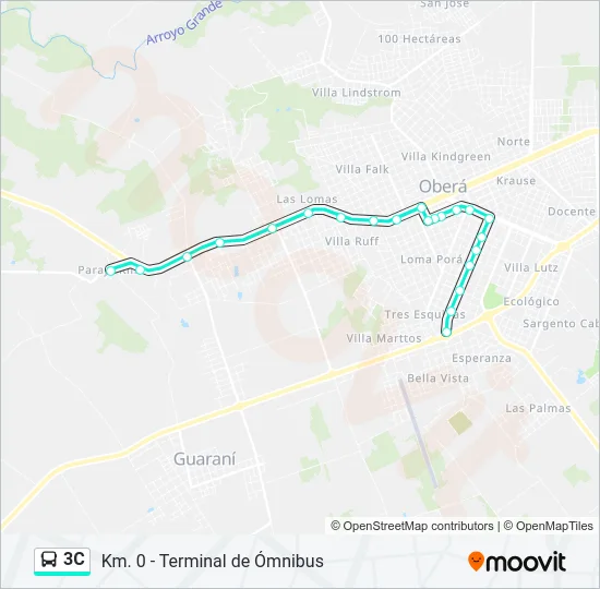 3C Bus Line Map