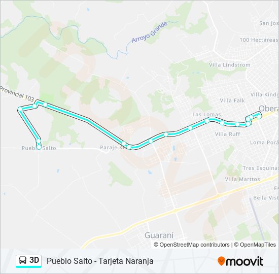 Mapa de 3D de autobús