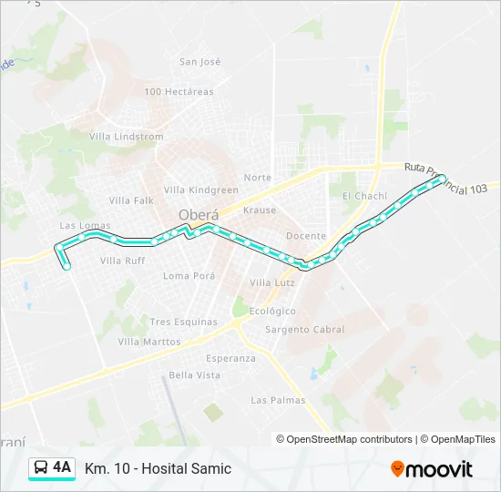 4A Bus Line Map