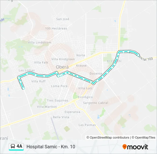 4A Bus Line Map
