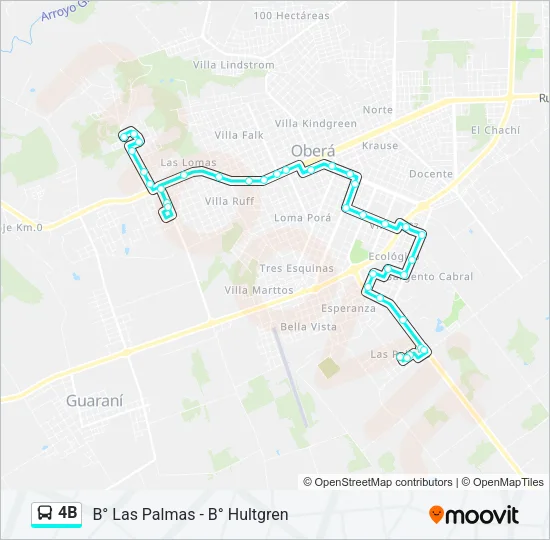 4B Bus Line Map