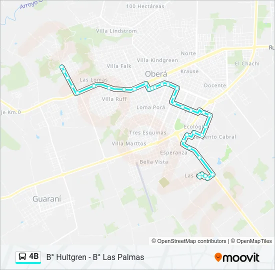 4B Bus Line Map