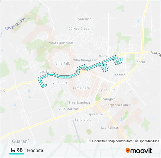 8B Bus Line Map