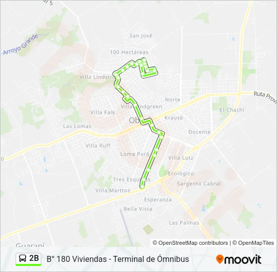 2B Bus Line Map
