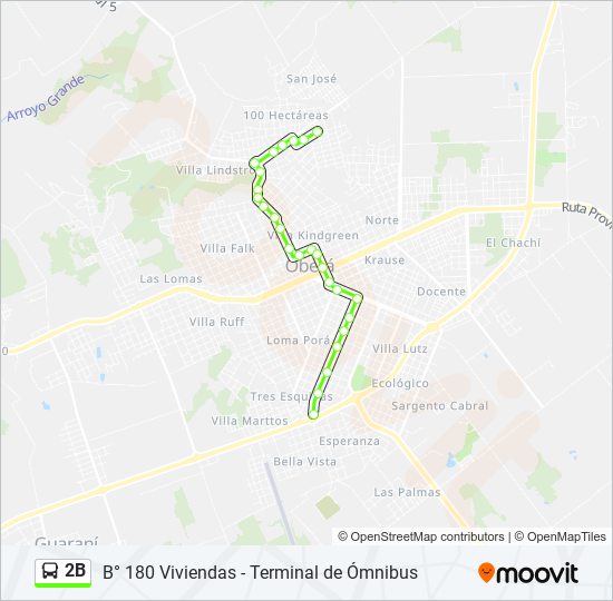 2B bus Line Map