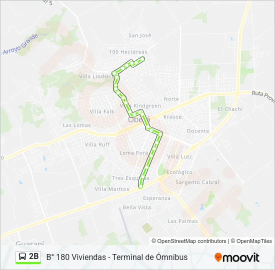 2B Bus Line Map