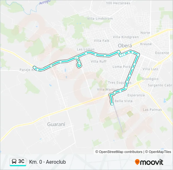 3C Bus Line Map