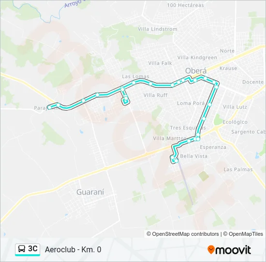 3C Bus Line Map