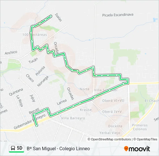5D Bus Line Map