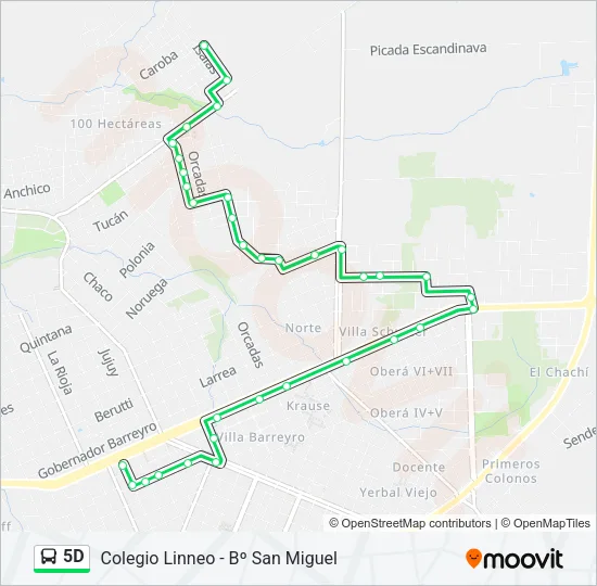 5D Bus Line Map