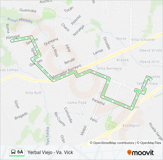 6A Bus Line Map