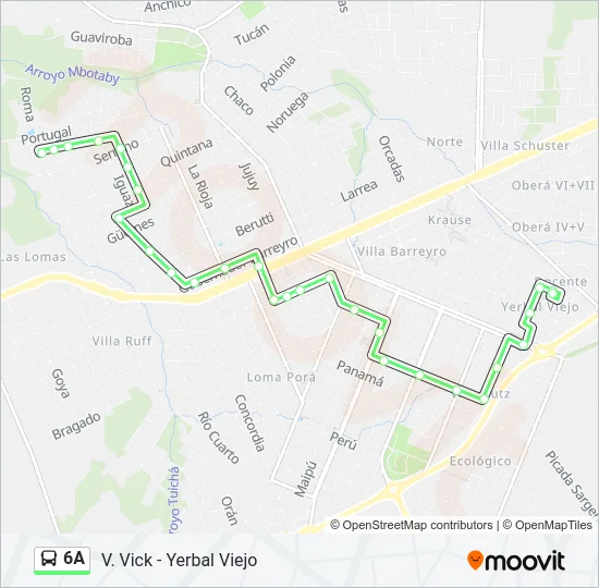 6A Bus Line Map
