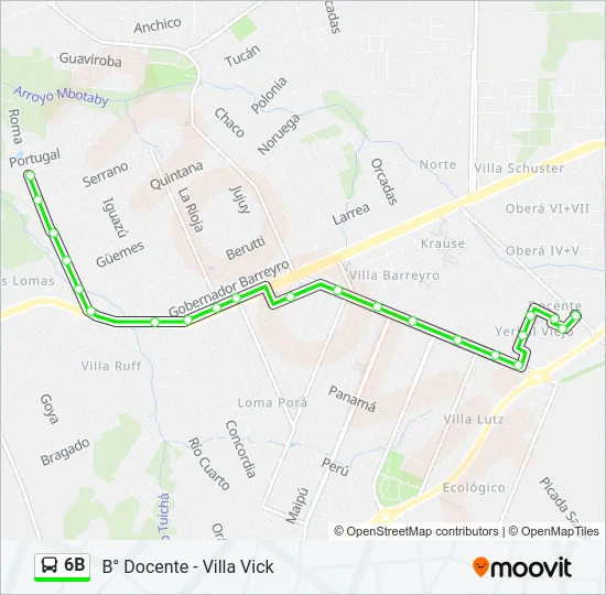 6B Bus Line Map