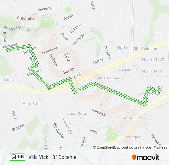 6B Bus Line Map