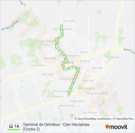 1A Bus Line Map