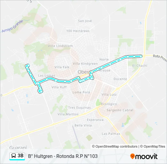 3B Bus Line Map