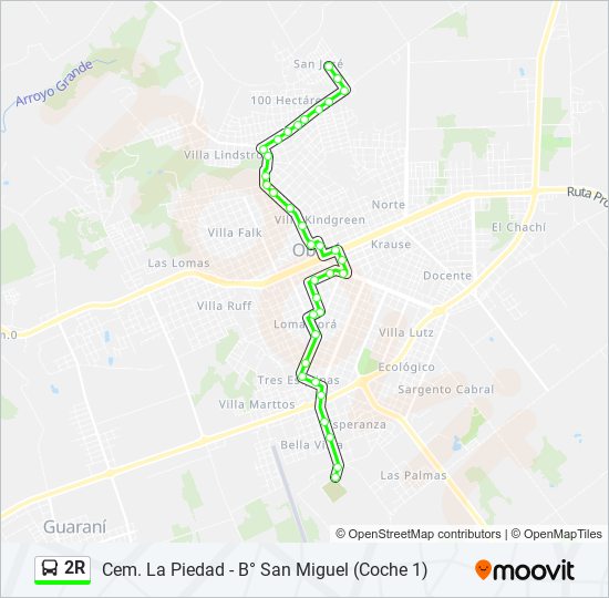 Mapa de 2R de bus