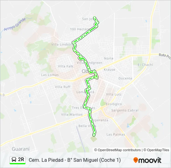 2R Bus Line Map