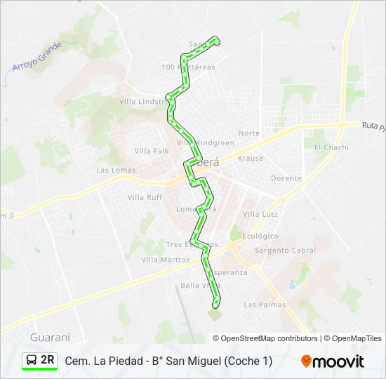 2R Bus Line Map