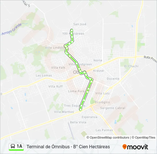 1A Bus Line Map