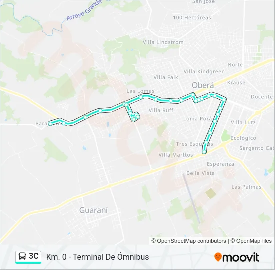 3C Bus Line Map