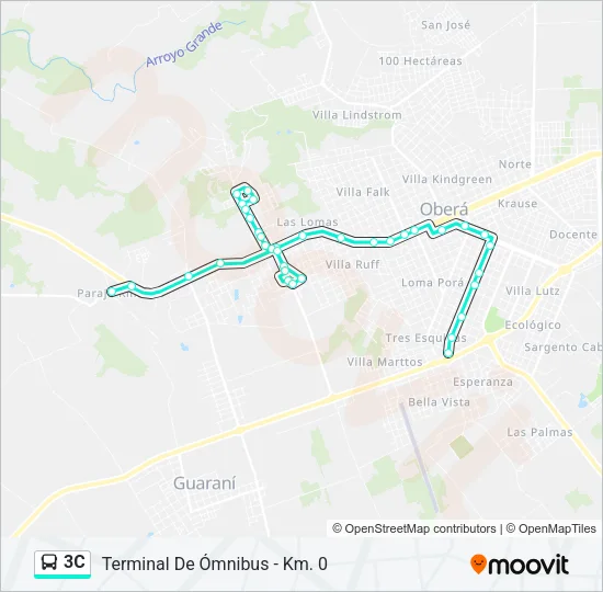 3C Bus Line Map