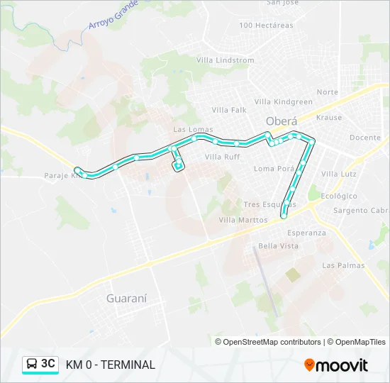 3C Bus Line Map