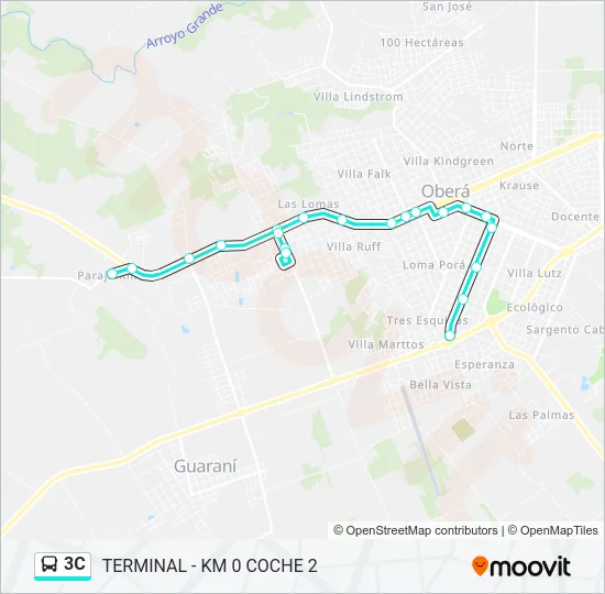 3C Bus Line Map
