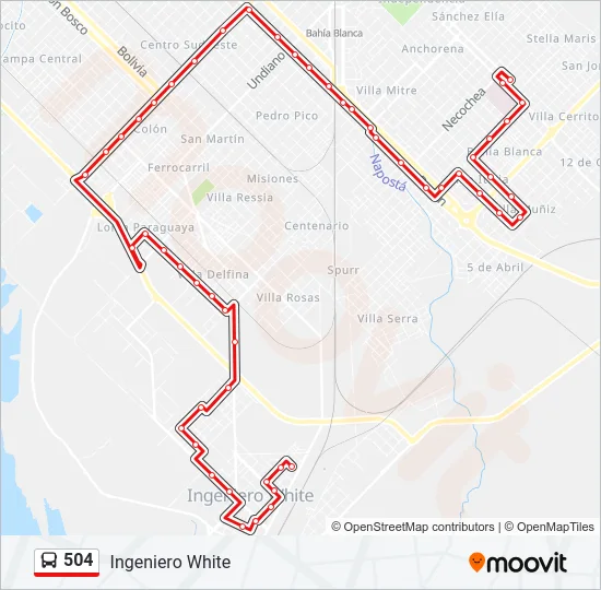 504 Bus Line Map
