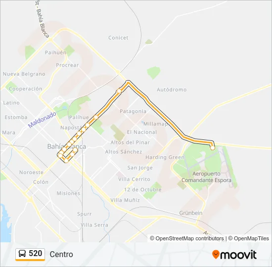 520 Bus Line Map