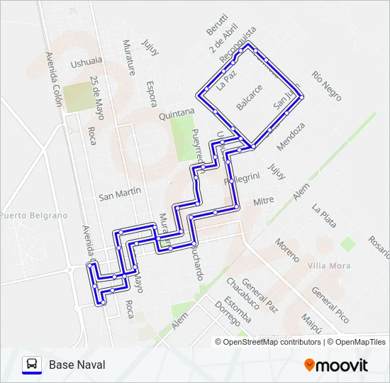 505 (PUNTA ALTA) Bus Line Map