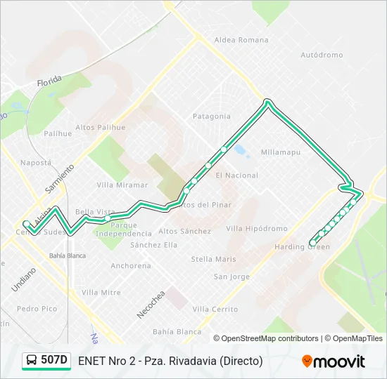 507D Bus Line Map