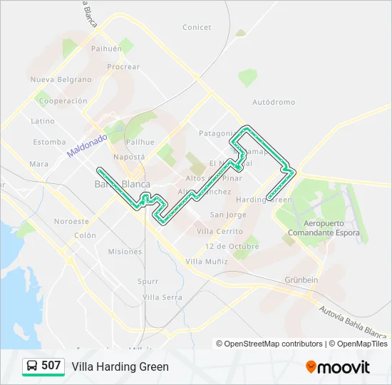 507 Bus Line Map
