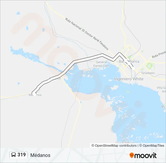 319 Bus Line Map