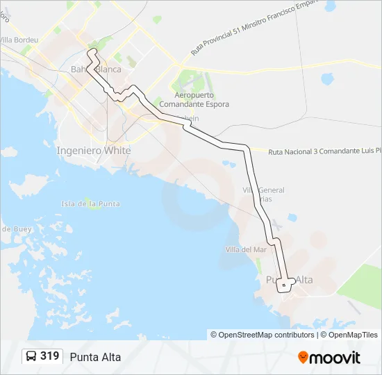 319 Bus Line Map