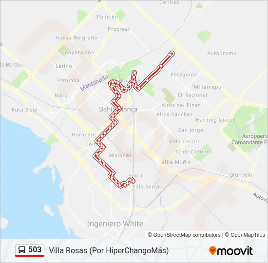 503 Bus Line Map